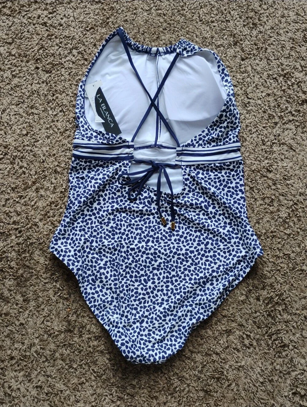 New With Tags La Blanca Apulia Mio High Neck One Piece Swimsuit 16